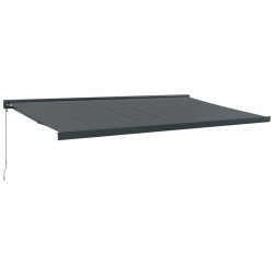 vidaXL Markise Einziehbar Anthrazit 5x3 m Stoff und Aluminium
