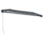 vidaXL Markise Einziehbar Anthrazit 5x3 m Stoff und Aluminium vidaXL Markise Einziehbar Anthrazit 5x3 m Stoff und Aluminium