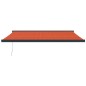 vidaXL Markise Einziehbar Orange und Braun 4x3 m Stoff und Aluminium vidaXL Markise Einziehbar Orange und Braun 4x3 m Stoff und Aluminium