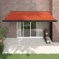 vidaXL Markise Einziehbar Orange und Braun 4,5x3 m Stoff und Aluminium vidaXL Markise Einziehbar Orange und Braun 4,5x3 m Stoff und Aluminium