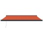 vidaXL Markise Einziehbar Orange und Braun 4,5x3 m Stoff und Aluminium vidaXL Markise Einziehbar Orange und Braun 4,5x3 m Stoff und Aluminium