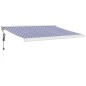 vidaXL Markise Einziehbar Blau und Weiß 3,5x2,5 m Stoff und Aluminium vidaXL Markise Einziehbar Blau und Weiß 3,5x2,5 m Stoff und Aluminium