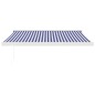 vidaXL Markise Einziehbar Blau und Weiß 3,5x2,5 m Stoff und Aluminium vidaXL Markise Einziehbar Blau und Weiß 3,5x2,5 m Stoff und Aluminium