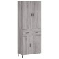 Highboard Grau Sonoma 69,5x34x180 cm Holzwerkstoff Highboard Grau Sonoma 69,5x34x180 cm Holzwerkstoff