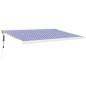 vidaXL Markise Einziehbar Blau und Weiß 4x3 m Stoff und Aluminium vidaXL Markise Einziehbar Blau und Weiß 4x3 m Stoff und Aluminium