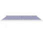 vidaXL Markise Einziehbar Blau und Weiß 4x3 m Stoff und Aluminium vidaXL Markise Einziehbar Blau und Weiß 4x3 m Stoff und Aluminium