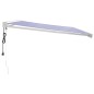 vidaXL Markise Einziehbar Blau und Weiß 4x3 m Stoff und Aluminium vidaXL Markise Einziehbar Blau und Weiß 4x3 m Stoff und Aluminium