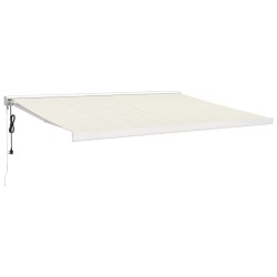 vidaXL Markise Einziehbar Creme 4x3 m Stoff und Aluminium