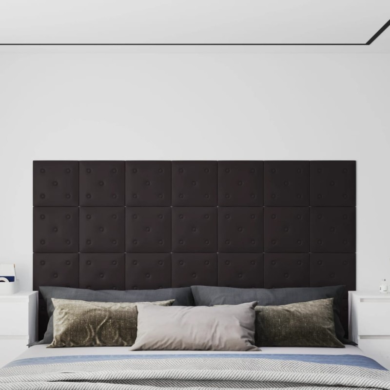 vidaXL Wandpaneele 12 Stk. Schwarz 30x30 cm Kunstleder 1,08 m² vidaXL Wandpaneele 12 Stk. Schwarz 30x30 cm Kunstleder 1,08 m²