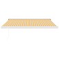 vidaXL Markise Einziehbar Gelb und Weiß 3x2,5 m Stoff und Aluminium vidaXL Markise Einziehbar Gelb und Weiß 3x2,5 m Stoff und Aluminium