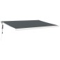 vidaXL Markise Einziehbar Anthrazit 4x3 m Stoff und Aluminium vidaXL Markise Einziehbar Anthrazit 4x3 m Stoff und Aluminium