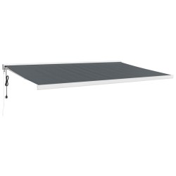 vidaXL Markise Einziehbar Anthrazit 5x3 m Stoff und Aluminium