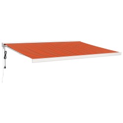 vidaXL Gelenkarmmarkise Orange und Braun 4x3 m Stoff & Aluminium