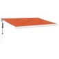 vidaXL Markise Einziehbar Orange und Braun 3x2,5 m Stoff und Aluminium vidaXL Markise Einziehbar Orange und Braun 3x2,5 m Stoff und Aluminium
