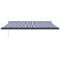 vidaXL Markise Einziehbar Blau und Weiß 4x3 m Stoff und Aluminium vidaXL Markise Einziehbar Blau und Weiß 4x3 m Stoff und Aluminium