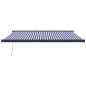vidaXL Markise Einziehbar Blau und Weiß 4,5x3 m Stoff und Aluminium vidaXL Markise Einziehbar Blau und Weiß 4,5x3 m Stoff und Aluminium