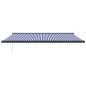 vidaXL Markise Einziehbar Blau und Weiß 5x3 m Stoff und Aluminium vidaXL Markise Einziehbar Blau und Weiß 5x3 m Stoff und Aluminium