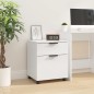 vidaXL Mobiler Aktenschrank mit Rollen Hochglanz-Weiß 45x38x54 cm vidaXL Mobiler Aktenschrank mit Rollen Hochglanz-Weiß 45x38x54 cm