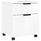 vidaXL Mobiler Aktenschrank mit Rollen Hochglanz-Weiß 45x38x54 cm vidaXL Mobiler Aktenschrank mit Rollen Hochglanz-Weiß 45x38x54 cm