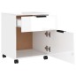 vidaXL Mobiler Aktenschrank mit Rollen Hochglanz-Weiß 45x38x54 cm vidaXL Mobiler Aktenschrank mit Rollen Hochglanz-Weiß 45x38x54 cm