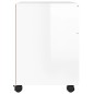 vidaXL Mobiler Aktenschrank mit Rollen Hochglanz-Weiß 45x38x54 cm vidaXL Mobiler Aktenschrank mit Rollen Hochglanz-Weiß 45x38x54 cm