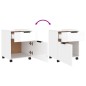 vidaXL Mobiler Aktenschrank mit Rollen Hochglanz-Weiß 45x38x54 cm vidaXL Mobiler Aktenschrank mit Rollen Hochglanz-Weiß 45x38x54 cm