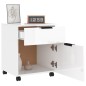 vidaXL Mobiler Aktenschrank mit Rollen Hochglanz-Weiß 45x38x54 cm vidaXL Mobiler Aktenschrank mit Rollen Hochglanz-Weiß 45x38x54 cm