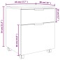 vidaXL Mobiler Aktenschrank mit Rollen Hochglanz-Weiß 45x38x54 cm vidaXL Mobiler Aktenschrank mit Rollen Hochglanz-Weiß 45x38x54 cm