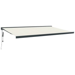 vidaXL Markise Einziehbar Creme 5x3 m Stoff und Aluminium