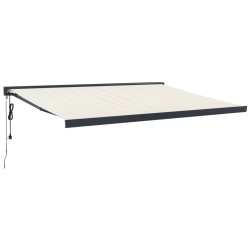 vidaXL Markise Einziehbar Creme 4,5x3 m Stoff und Aluminium