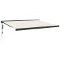 vidaXL Markise Einziehbar Creme 4,5x3 m Stoff und Aluminium vidaXL Markise Einziehbar Creme 4,5x3 m Stoff und Aluminium