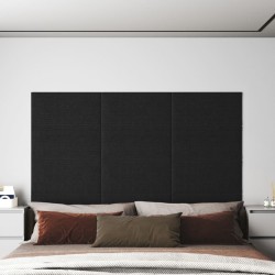 vidaXL Wandpaneele 12 Stk. Schwarz 60x30 cm Stoff 2,16 m²