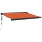 vidaXL Markise Einziehbar Orange und Braun 3x2,5 m Stoff und Aluminium vidaXL Markise Einziehbar Orange und Braun 3x2,5 m Stoff und Aluminium