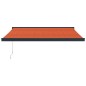 vidaXL Markise Einziehbar Orange und Braun 3x2,5 m Stoff und Aluminium vidaXL Markise Einziehbar Orange und Braun 3x2,5 m Stoff und Aluminium