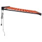 vidaXL Markise Einziehbar Orange und Braun 3x2,5 m Stoff und Aluminium vidaXL Markise Einziehbar Orange und Braun 3x2,5 m Stoff und Aluminium