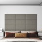 Wandpaneele 12 Stk. Hellgrau 60x30 cm Samt 2,16 m² Wandpaneele 12 Stk. Hellgrau 60x30 cm Samt 2,16 m²