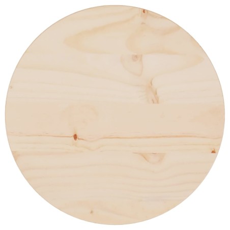 vidaXL Tischplatte Ø30x2,5 cm Massivholz Kiefer