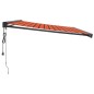 vidaXL Markise Einziehbar Orange und Braun 4x3 m Stoff & Aluminium vidaXL Markise Einziehbar Orange und Braun 4x3 m Stoff & Aluminium