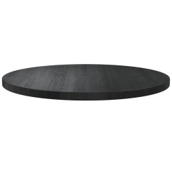 vidaXL Tischplatte Schwarz Ø60x2,5 cm Massivholz Kiefer