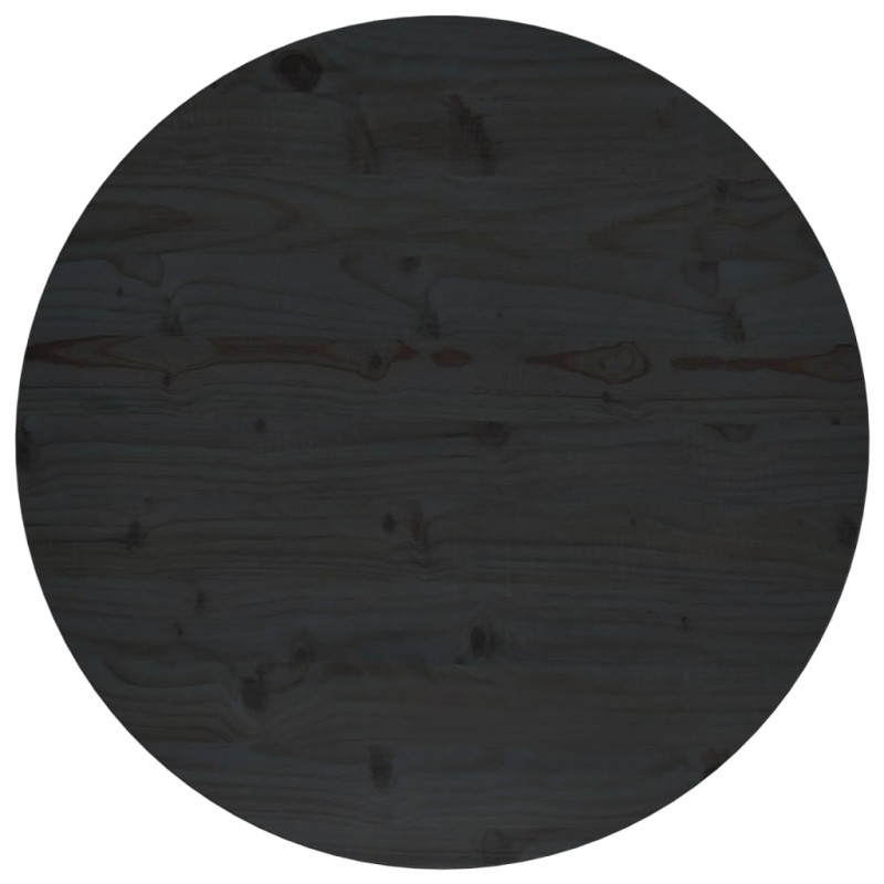 vidaXL Tischplatte Schwarz Ø70x2,5 cm Massivholz Kiefer vidaXL Tischplatte Schwarz Ø70x2,5 cm Massivholz Kiefer
