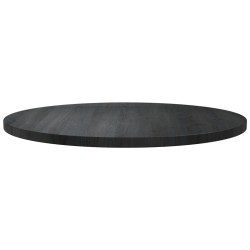 vidaXL Tischplatte Schwarz Ø70x2,5 cm Massivholz Kiefer