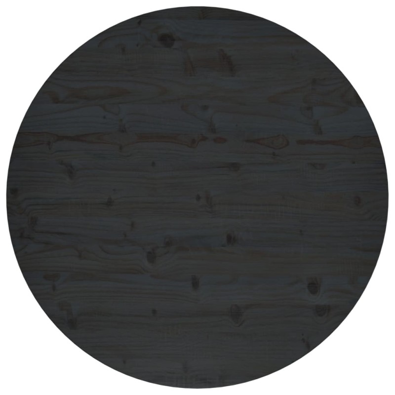 vidaXL Tischplatte Schwarz Ø90x2,5 cm Massivholz Kiefer vidaXL Tischplatte Schwarz Ø90x2,5 cm Massivholz Kiefer