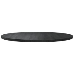 vidaXL Tischplatte Schwarz Ø90x2,5 cm Massivholz Kiefer