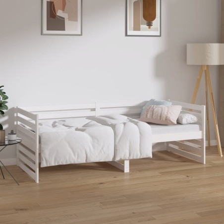 vidaXL Tagesbett Weiß 80x200 cm Massivholz Kiefer