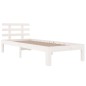 vidaXL Massivholzbett Weiß 90x190 cm vidaXL Massivholzbett Weiß 90x190 cm