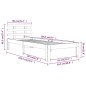 vidaXL Massivholzbett Weiß 90x190 cm vidaXL Massivholzbett Weiß 90x190 cm