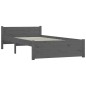 vidaXL Massivholzbett Grau 100x200 cm vidaXL Massivholzbett Grau 100x200 cm