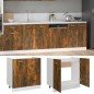 vidaXL Spülenunterschrank Räuchereiche 80x46x81,5 cm Holzwerkstoff vidaXL Spülenunterschrank Räuchereiche 80x46x81,5 cm Holzwerkstoff