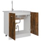 vidaXL Spülenunterschrank Räuchereiche 80x46x81,5 cm Holzwerkstoff vidaXL Spülenunterschrank Räuchereiche 80x46x81,5 cm Holzwerkstoff