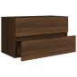 vidaXL Waschbeckenunterschrank Eichen-Optik 80x38,5x45cm Holzwerkstoff vidaXL Waschbeckenunterschrank Eichen-Optik 80x38,5x45cm Holzwerkstoff